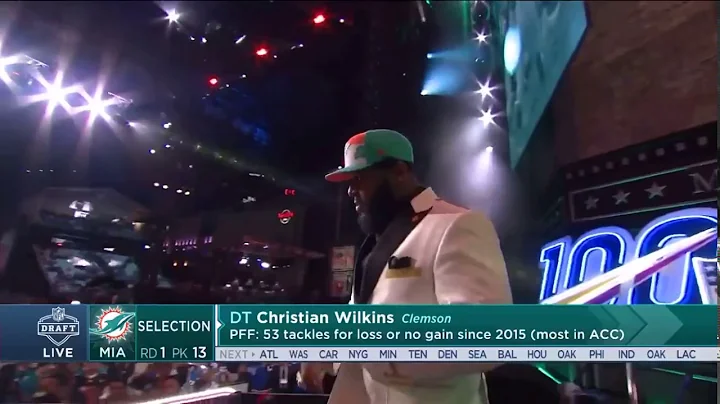 Christian Wilkins Shoulder-Bumps Goodell | 2019 NFL Draft