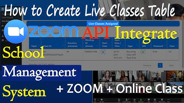 School Management System with Zoom Live Class integrate.