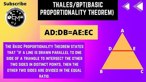 Thales Theorem OR BPT(Basic proportionality theorem) @expertmathematician1399