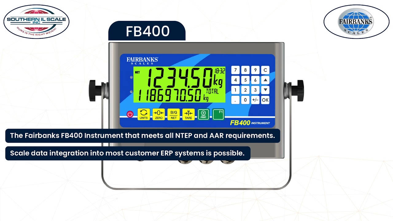 Weigh-In-Motion Rail Scale with FB400 Instrument