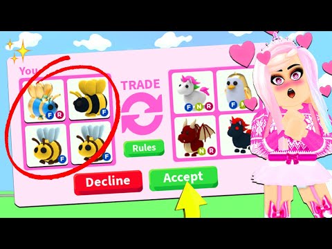 I Only Traded Bees In Adopt Me For 24 Hours Roblox Adopt Me Trading Youtube - i only traded bees in adopt me for 24 hours roblox adopt