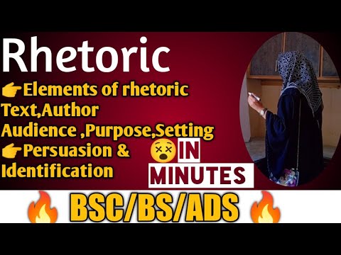 Rhetoric||Elements of rhetoric|Persuasion and identification|just in ...