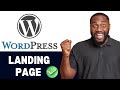 How to create landing page in wordpress 2024 fast and easy