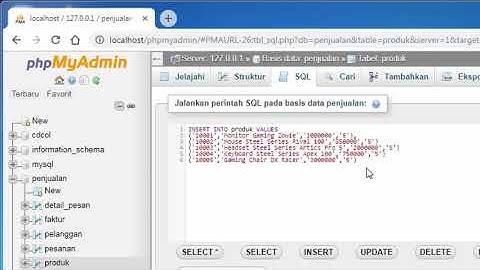 Tutorial membuat database, insert record dan menampilkan tabel relasi di phpmyadmin