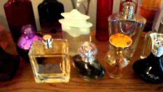 a small perfume collection
