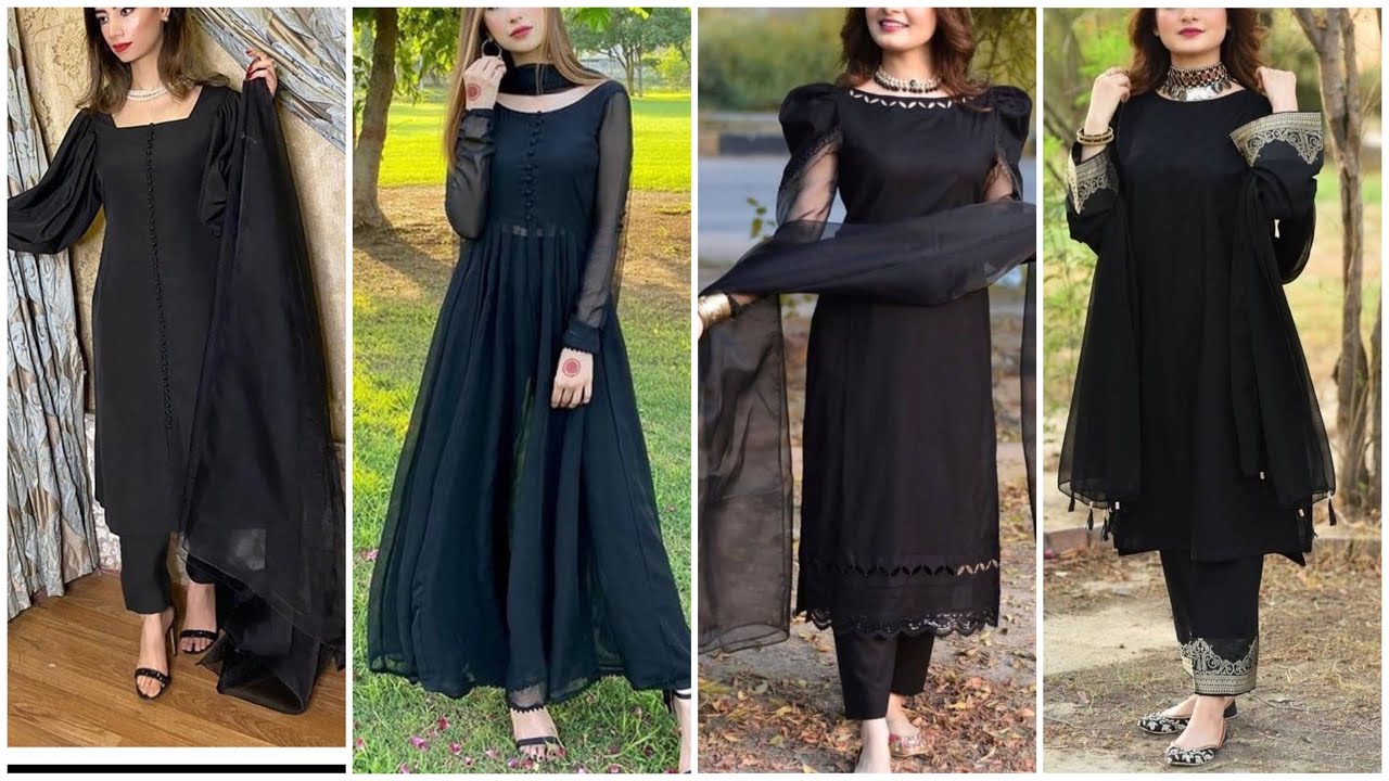 Ethnic Gowns | Black Colour Fancy Umbrella Kurti | Freeup