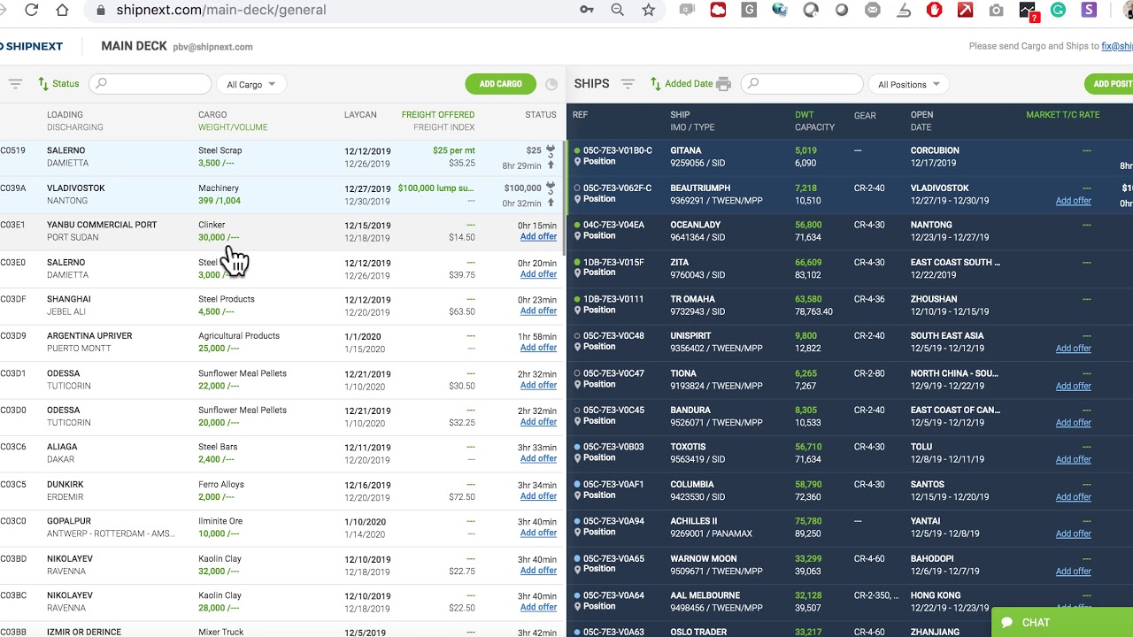 SHIPNEXT (www.shipnext.com) - Email Processing and Freight Search