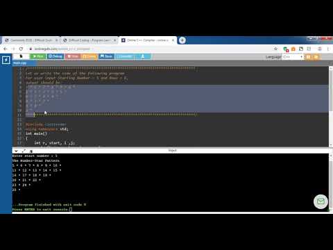 difficultcoding - C++ Program to print Number-Star-Right-Angular pattern