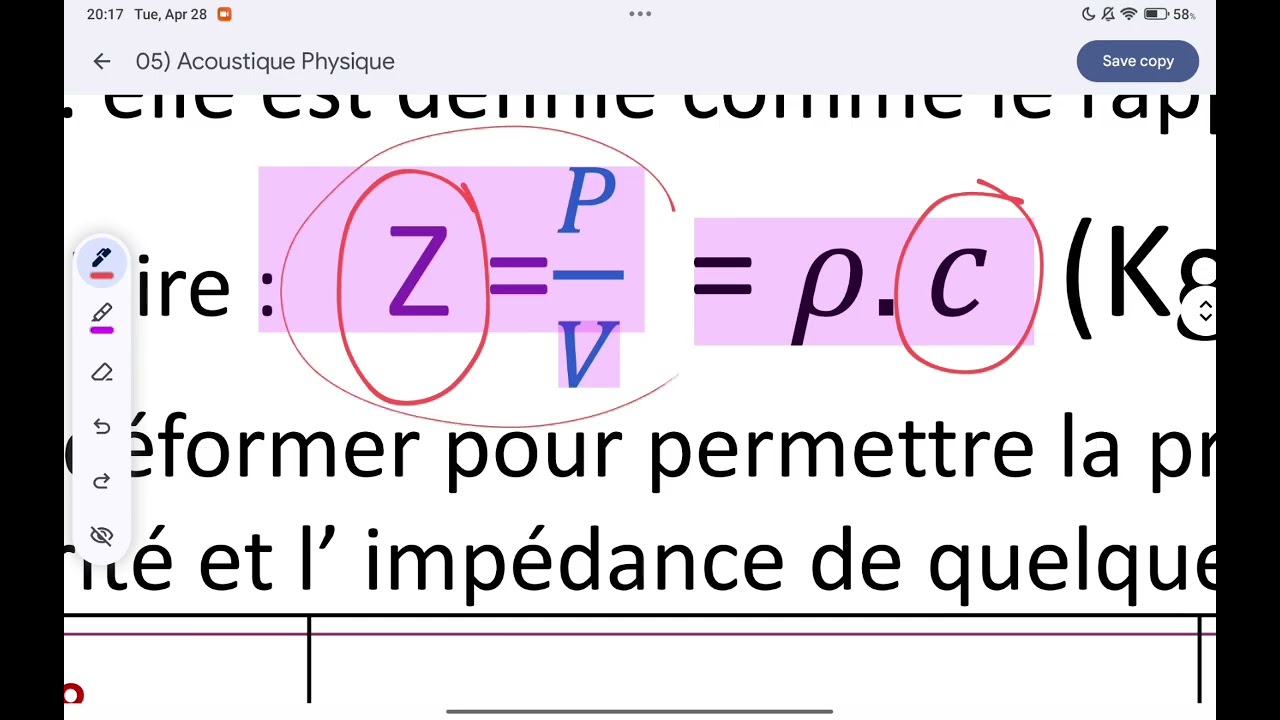#biophysique 2eme année UE5 Acoustique physique