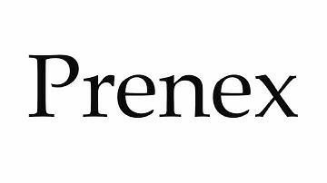 How to Pronounce Prenex