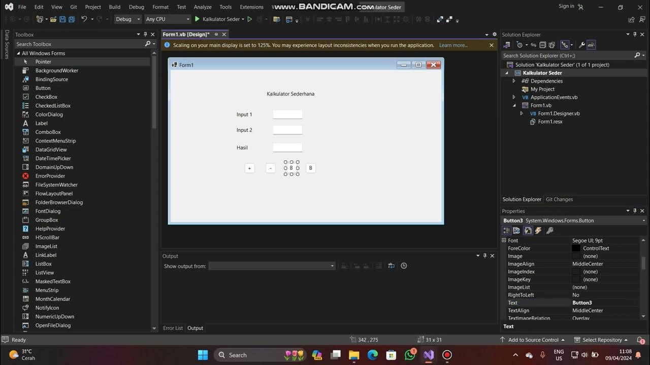 Tutorial Membuat Kalkulator Sederhana di Visual Studio - YouTube