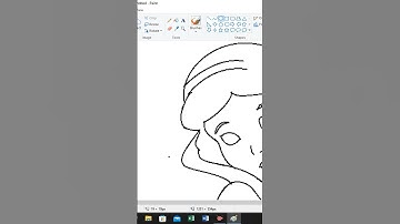 Disney Princess drawing short in ms paint ||  MS Paint Disney Princess drawing Shorts #Shorts
