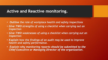 NEBOSH IGC 1 active and reactive monitoring