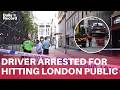 Woman arrested after car hits pedestrians in central London