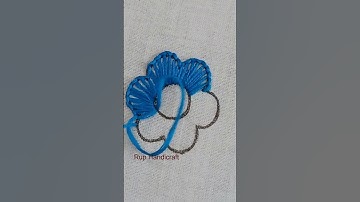 Buttonhole Stitch Flower Hand Embroidery Tutorial,Easy Buttonhole Stitch #shorts