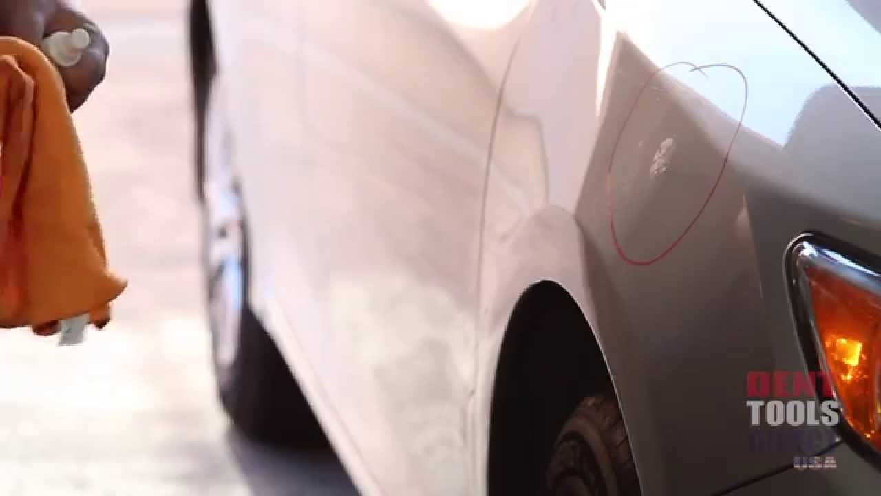 How to Remove a Pressure Dent on Fender of Car using T
