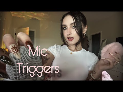 ASMR | Blue Yeti Mic Triggers (Mic Scratching, Fast Mouth Sounds, Long Nail Tapping)