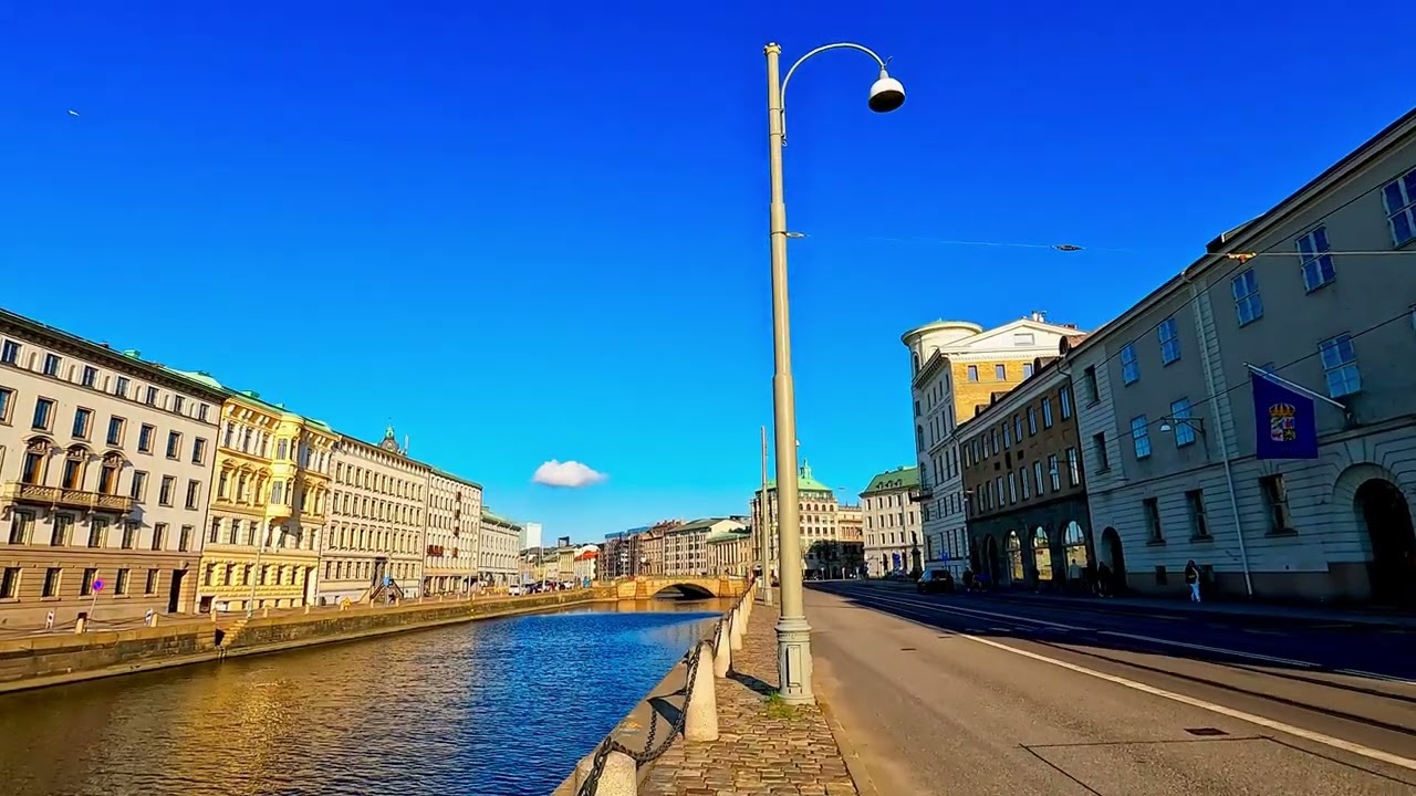 Gothenburg Sweden walk from Stenpiren to the German bridge 4k