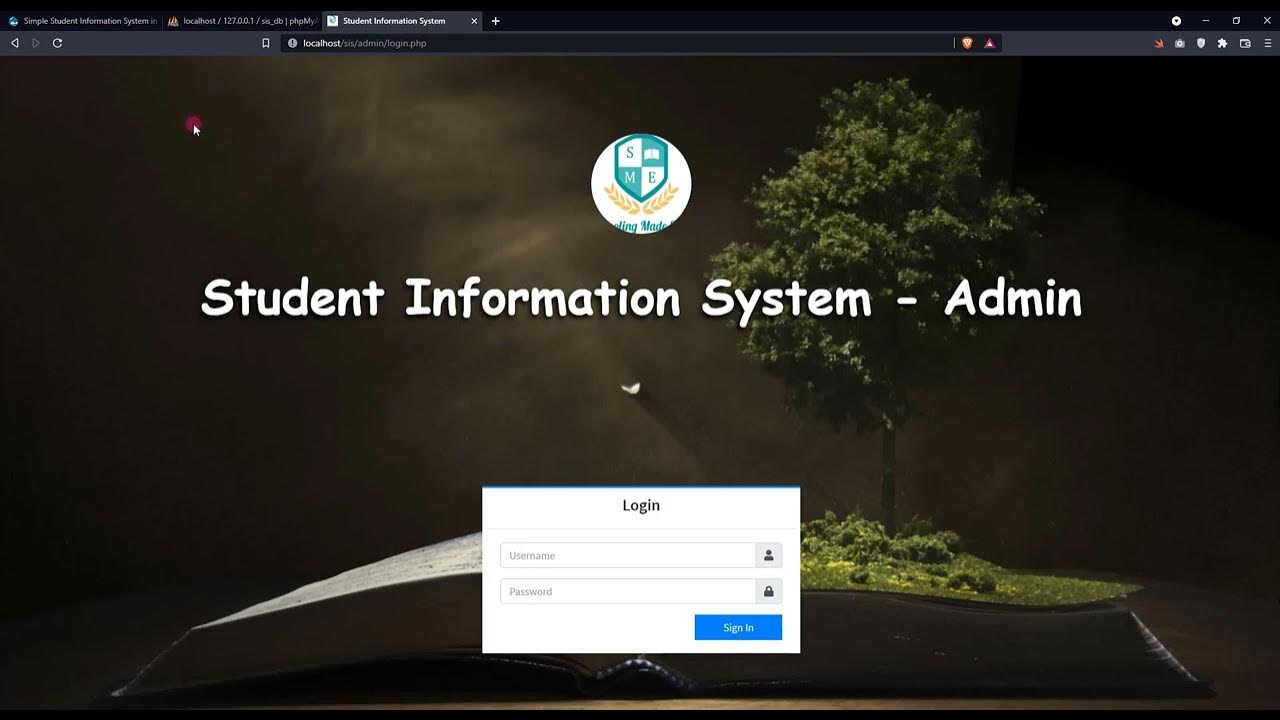 Simple Student Information System in PHP DEMO - YouTube
