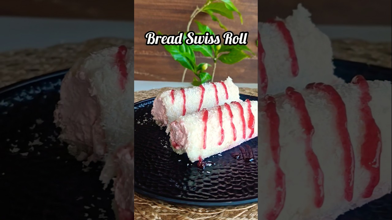 No Bake No Cook Bread Swiss Roll 😍 | 10 Min Dessert