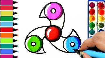 Cute Fidget Spinner Coloring Page | Learn to Color
