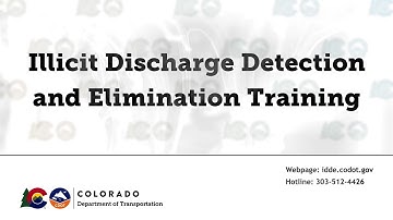 Illicit Discharge Detection and Elimination Training