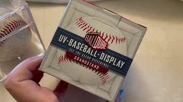 THE ORIGINAL BALLQUBE UV Grandstand Baseball Display Case Square Review, Easy to use baseball displa