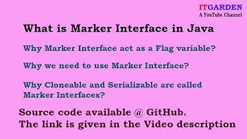 Core Java Interview Questions - What is Marker Interface in Java and use of Marker Interface.