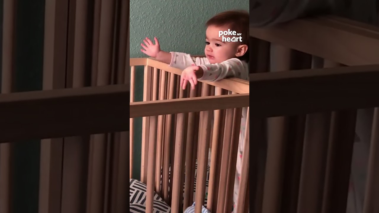 Baby Sister Kisses Her Twin Brother to Comfort Him