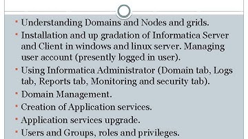 Informatica Admin Online Training