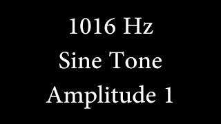 1016 Hz Sine Tone Amplitude 1