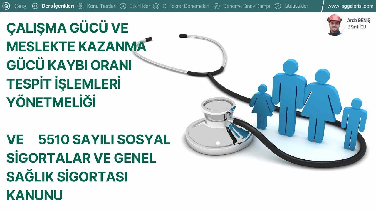 44- 2025 (İSG-1) Çalışma Gücü ve Meslekte Kazanma Gücü ve 5510 sayılı Sosyal Sigortalar ve Genel