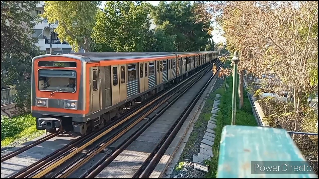 AEG-SIEMENS , MAN LEW , BOMBARDIER ADTRANZ , ALSTOM-SIEMENS passing kallithea station 🚇🚇🚇🚉🚉🚉