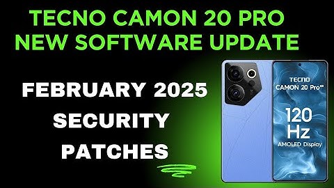 Tecno Camon 20 Pro New Software Update