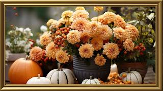 Autumn Framed TV Art 4k #SilentTVArt #FrameTVArt #SamsungFrameTV #TVArtNoMusic #fall #FloralTVArt screenshot 4