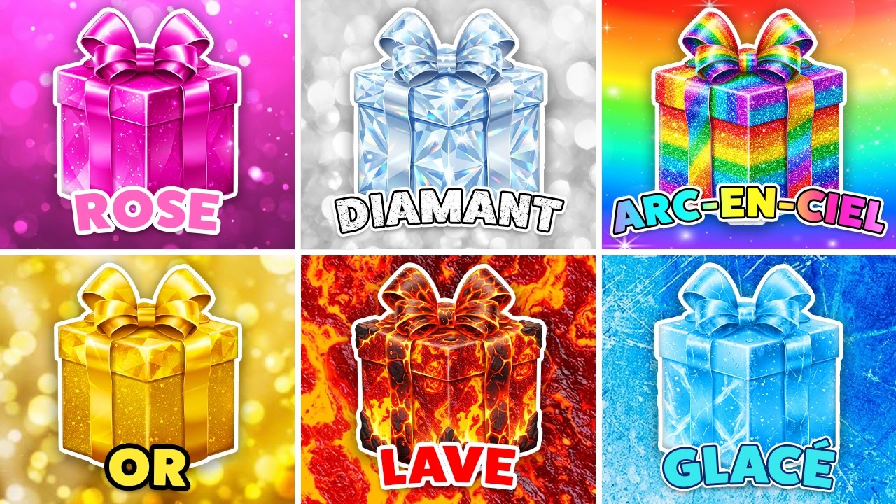 Choisis un CADEAU...! 🎁 Rose 🎀 Diamant 💎 Arc-en-ciel 🌈 Or 💰  Lave 🌋 Glacé ❄️