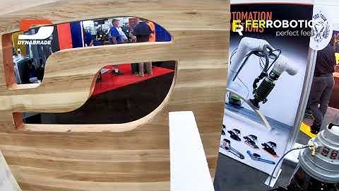 Robotic belt file tool ACF-K - wooden surface treatment - Dynabrade + FerRobotics