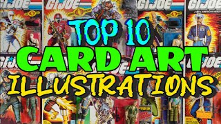 TOP 10 GI Joe CARD ART ILLUSTRATIONS | Vintage MOC action figures from my TOY COLLECTION 