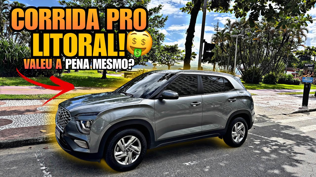 Peguei minha primeira corrida pro litoral com o Creta veja quanto fiz ✅