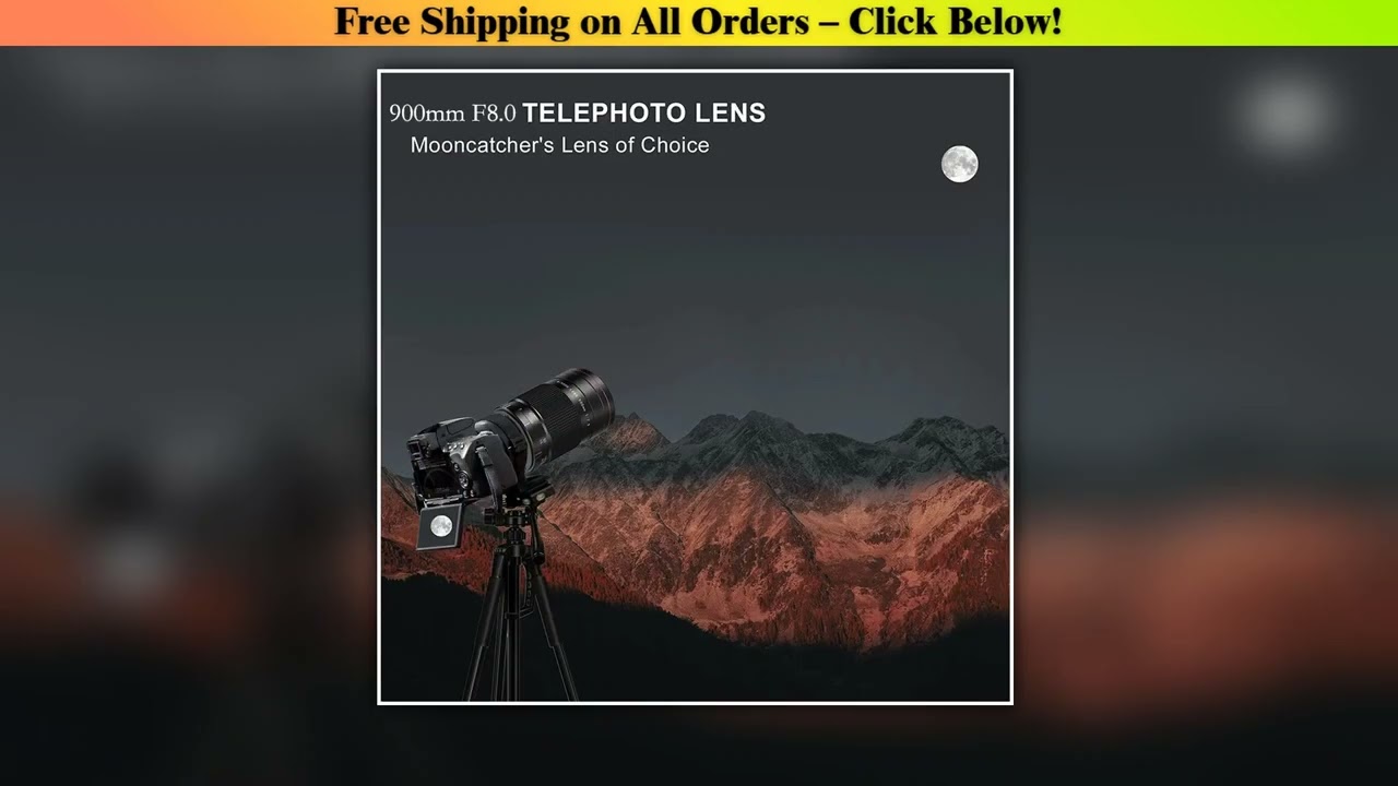 Lightdow Manual Telephoto Camera Lens 900mm F8.0 Reflex Lens Can Take Beautiful Pictures of Donuts