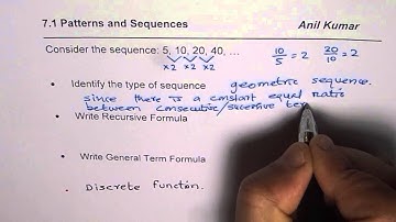 Identify and Write General and Recursive Equation of Geometric Sequence