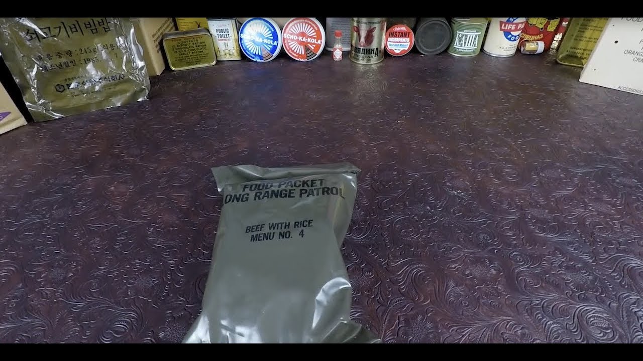 RARE MRE Review 1979 Food Packet Long Range Patrol Ration - YouTube