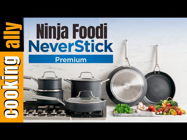 Ninja C39900 Foodi NeverStick Premium 16-Piece Cookware Set, Hard-Anodized,  Nonstick, Durable & Oven Safe to 500°F, Black