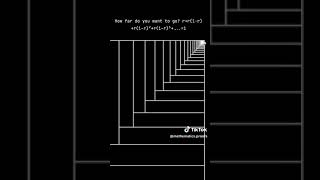 Recursive Mathematics Art: The Geometric Sum r+r(1-r)+r(1-r)²+r(1-r)³+...=1 #VisualMath #Recursive