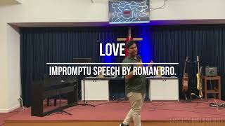 Impromptu Speech on LOVE by Roman Bro. | Goodlife Mandali | Youth Night