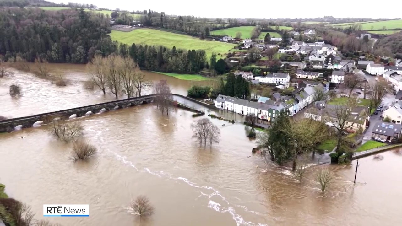 Co. Kilkenny - Flooding Jan 2026, Graiguenamanagh, Thomastown & Inistioge.