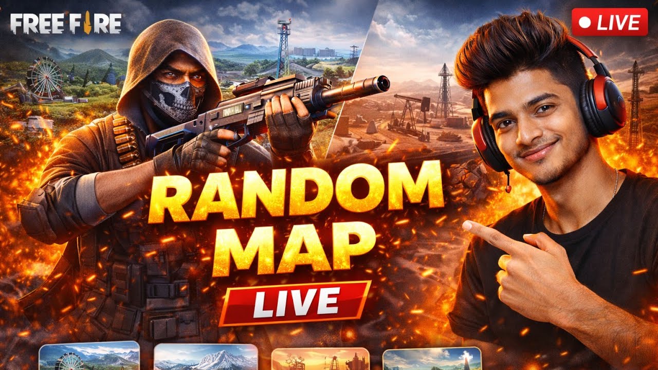 live stream in free fire max random map