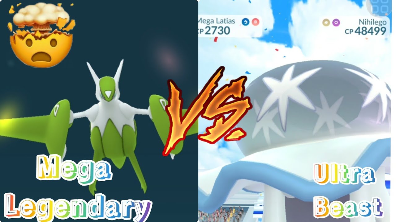 Mega Legendary Vs Ultra Beast Raid Battle 🤩 || Shiny Mega Latias Vs Ultra Beast Nihilego  Pokemon Go