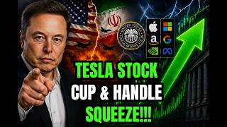 🚨 TESLA STOCK CUP & HANDLE SQUEEZE! TSLA, SPY, QQQ, ES, NQ, NVDA, AAPL, META BTC Predictions! 🚀