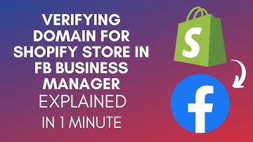 How To Verify Domain For Shopify Store In Facebook Business Manager (2025)